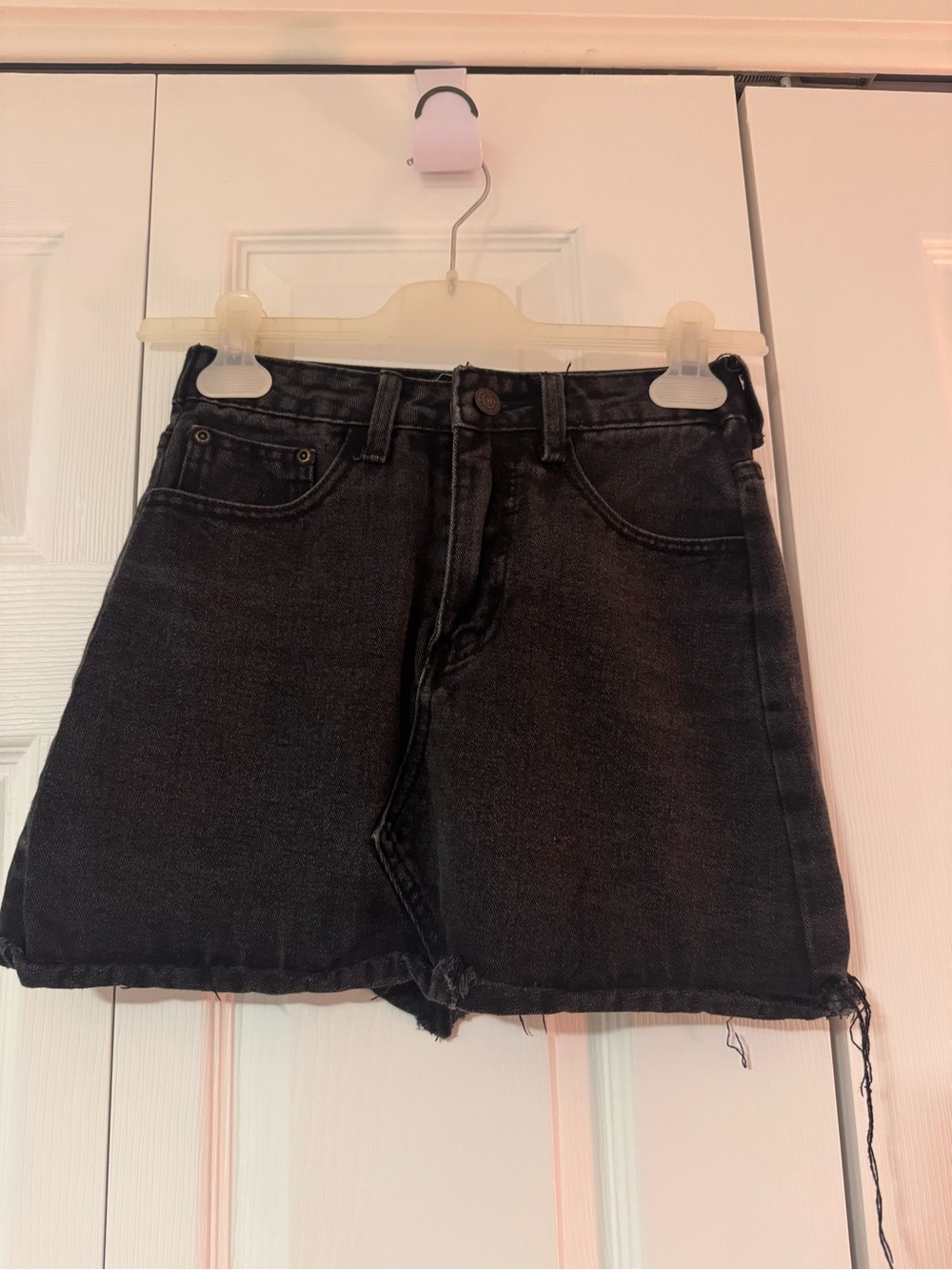 Women’s High-Rise Black Denim Mini Skirt